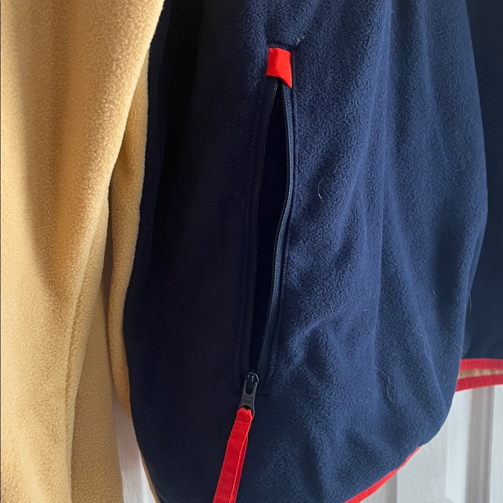 Columbia Baby Yellow and Dark Blue Fleece Pullover XL Men’s NWT - Picture 3 of 4